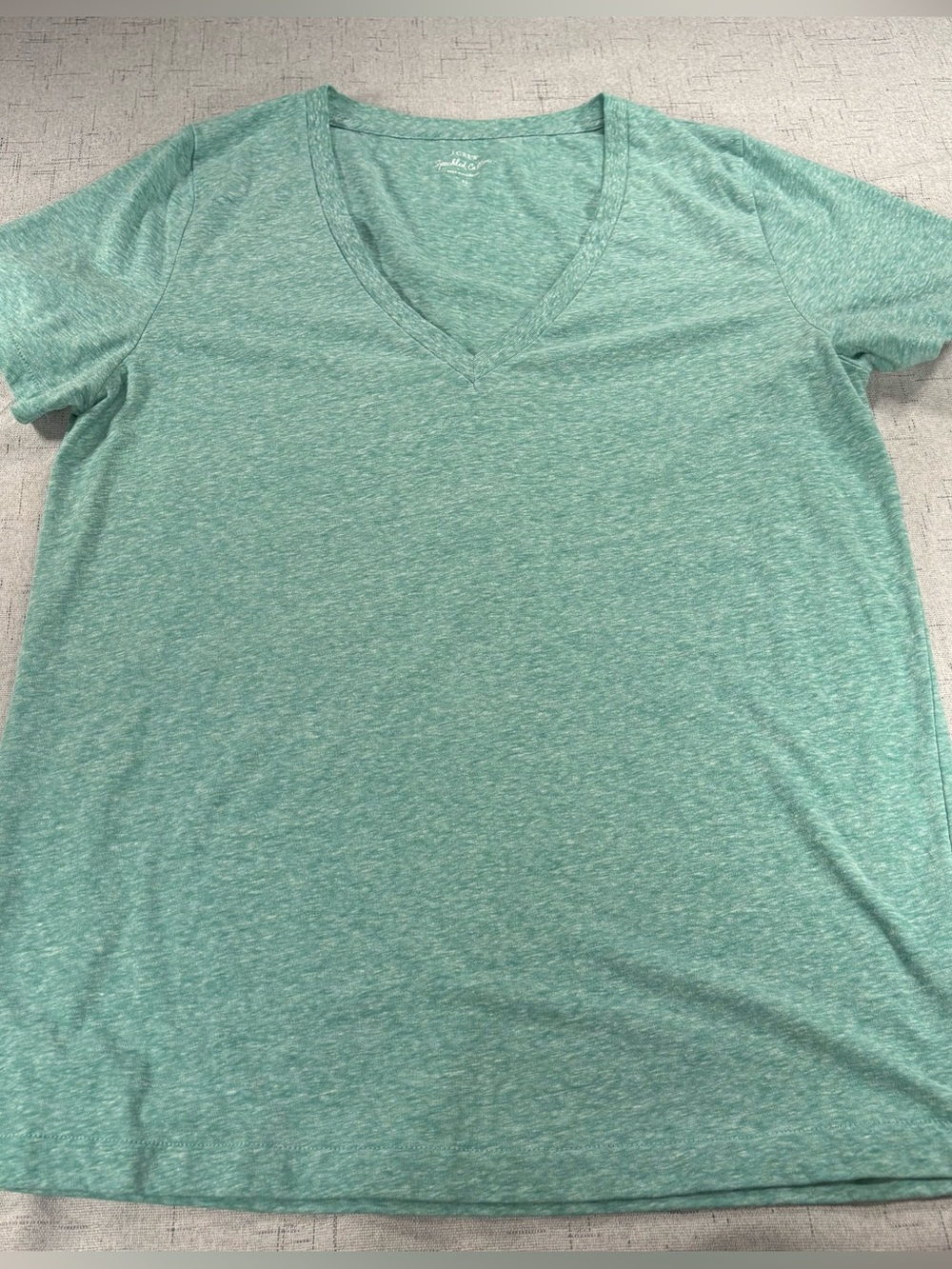 J. Crew women's V-Neck Heathered Mint Tee